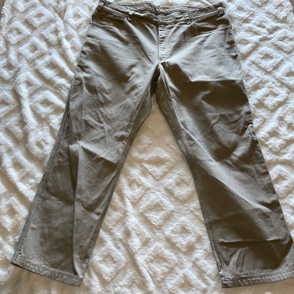 Duluth tan work pants jeans 44x32
